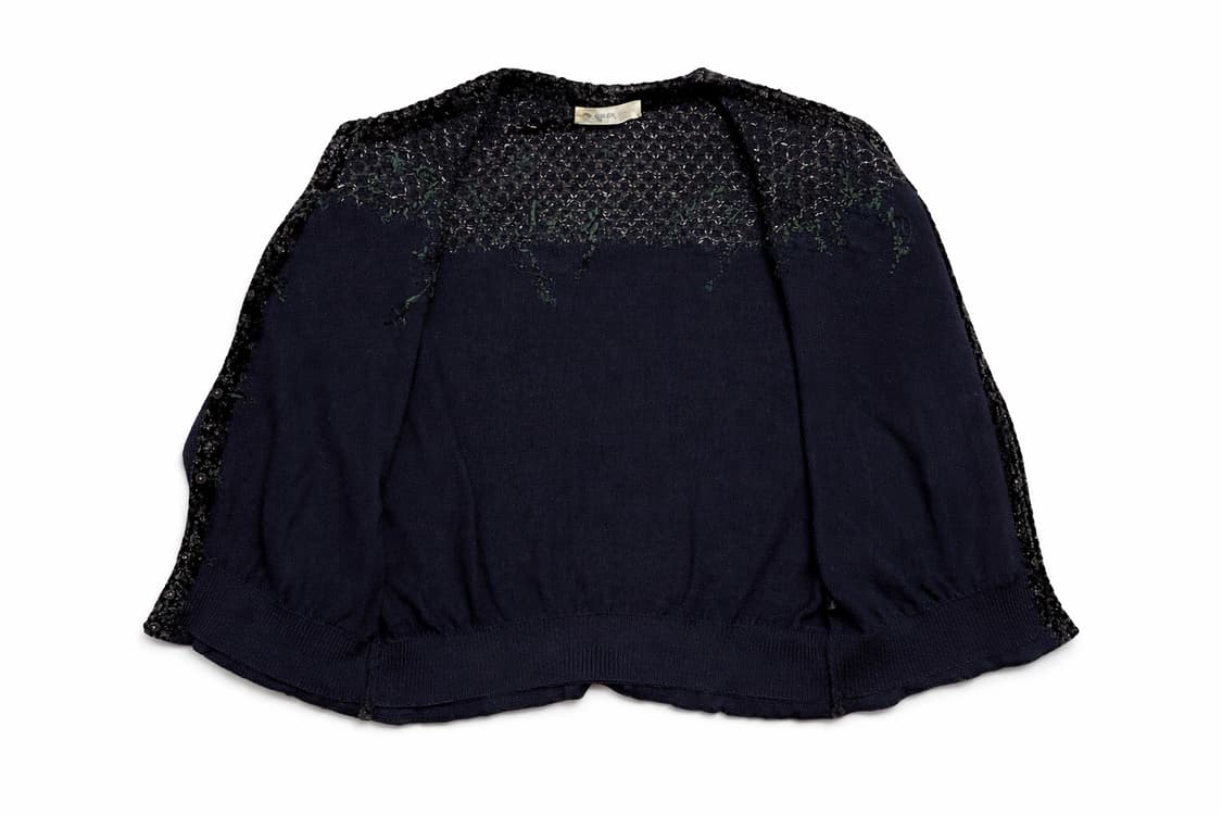 JPN 90s 일본 빈티지 y2k 모리걸 플라워 비즈 프렌치 가디건 상품이미지3