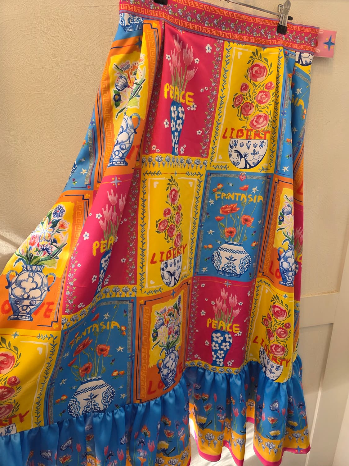 정희진 패턴 롱 스커트 플라워/도자기 프린팅 상품이미지2