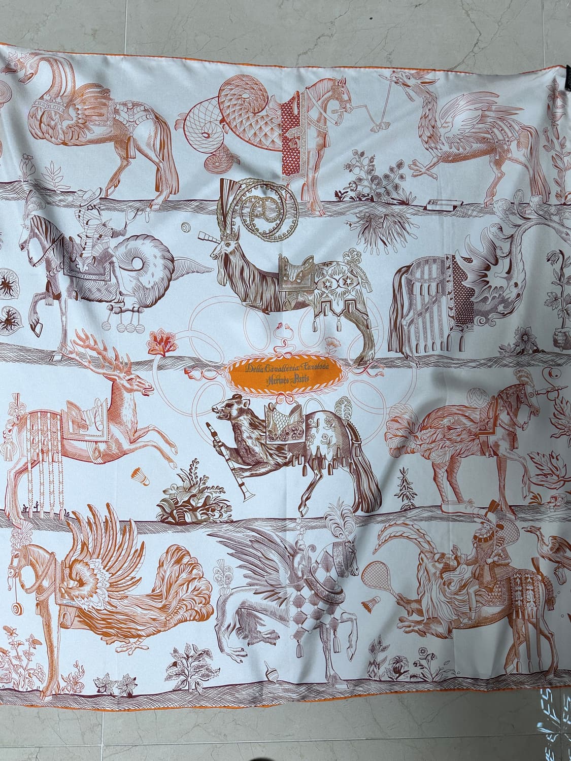 에르메스 실크 스카프 새상품 풀박스 90x90 상품이미지9