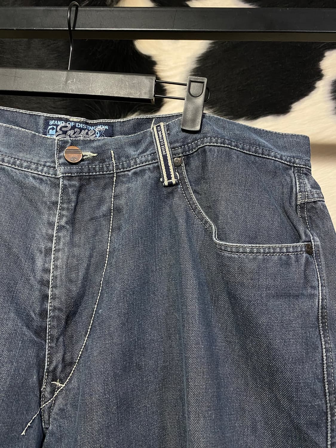 Japanese vtg 에스닉 포켓 자수 데님 버뮤다 팬츠 상품이미지4