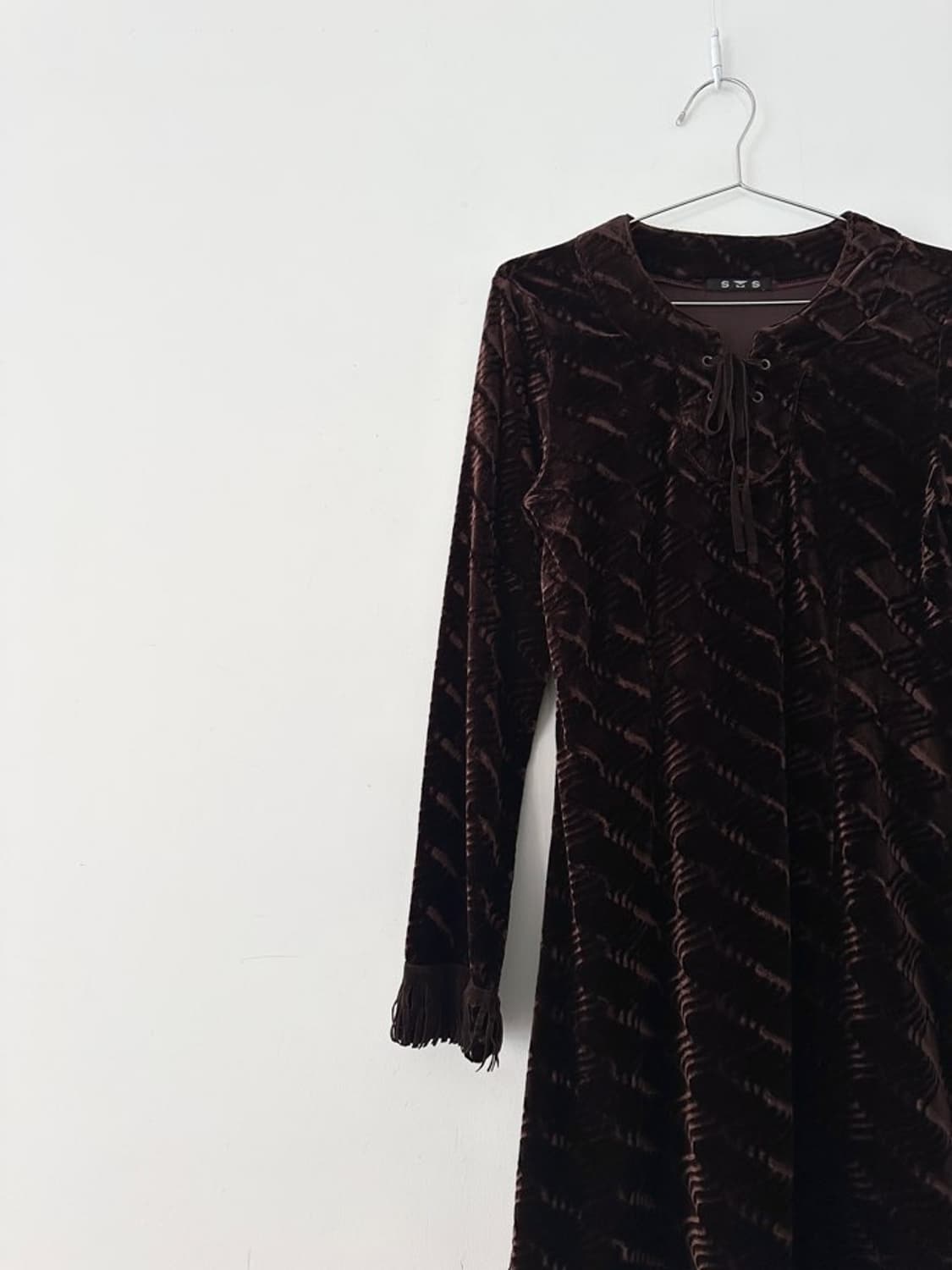 Velvet chestnut tassel ops / brown 상품이미지7