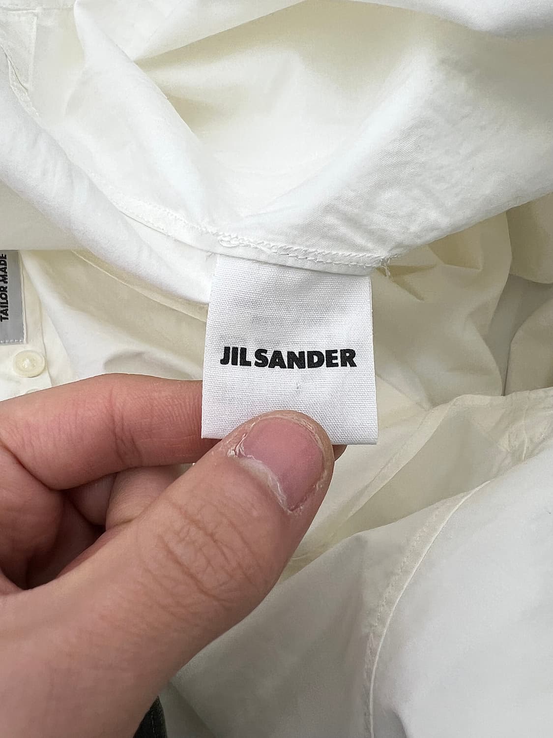 질샌더 화이트 체스트 포켓 셔링 코튼 셔츠 상품이미지8