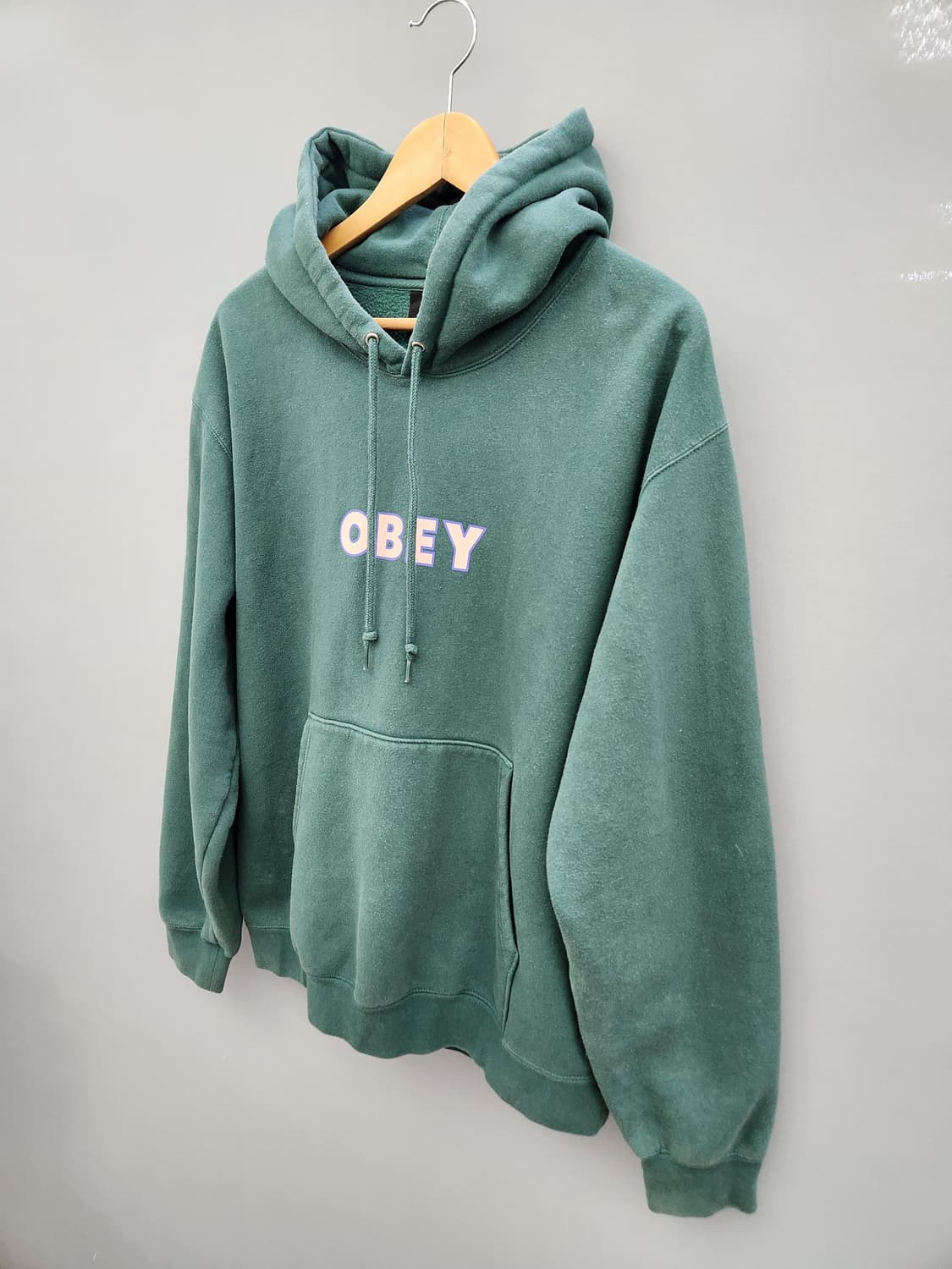 오베이 OBEY 오버핏 그린색 후드티 [2020.11] 상품이미지2