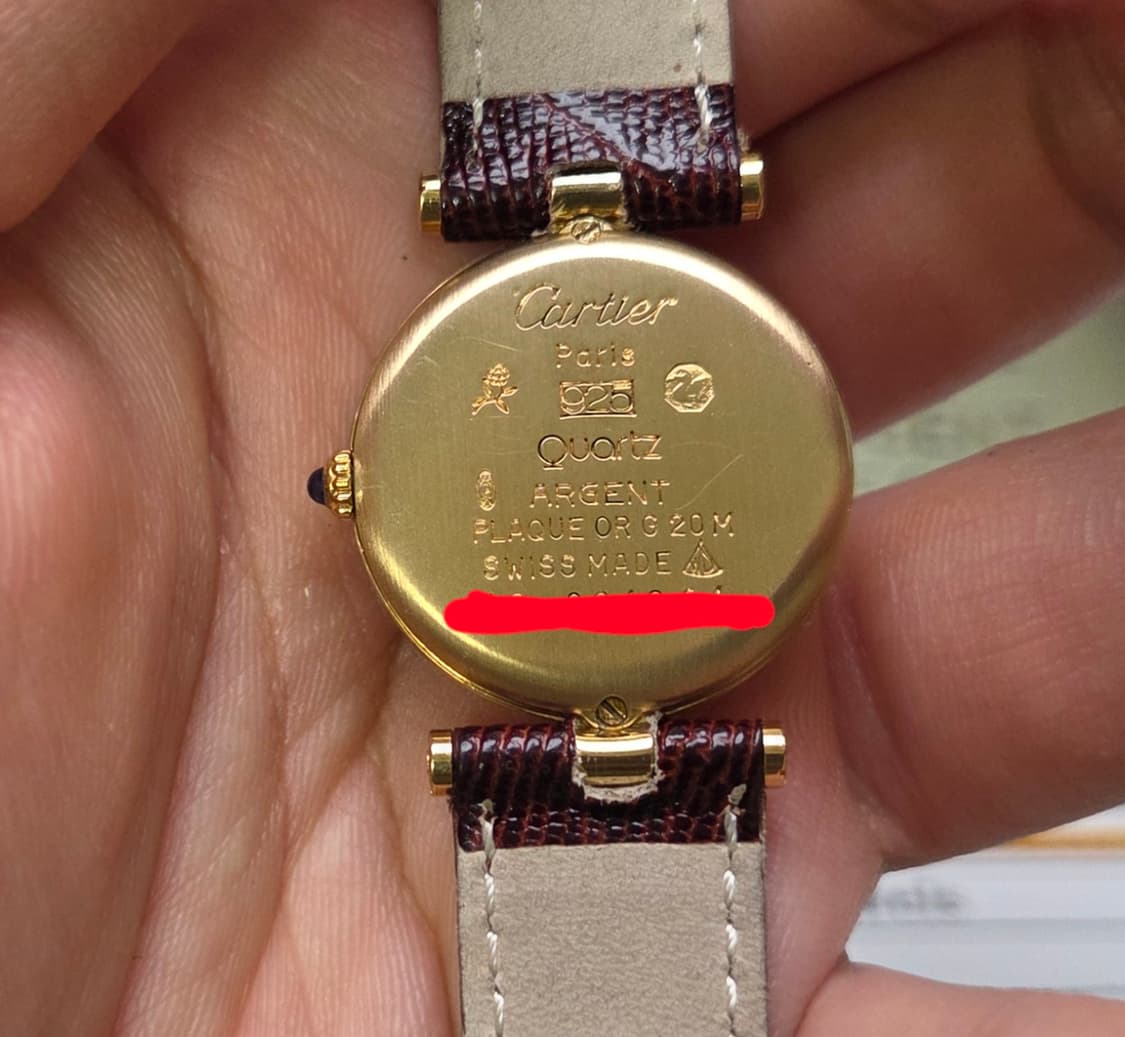 빈티지 까르띠에 머스트드 방돔 화이트로만 블루핸즈 여성용 (감정서 포함) 상품이미지7