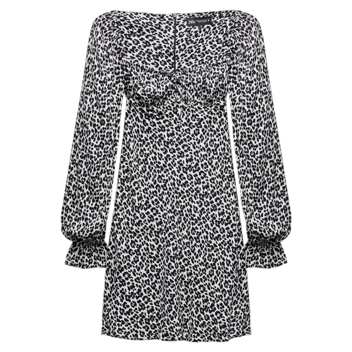 [착샷O] 자라 ZARA 레오파드 스퀘어넥 미니 원피스 상품이미지1