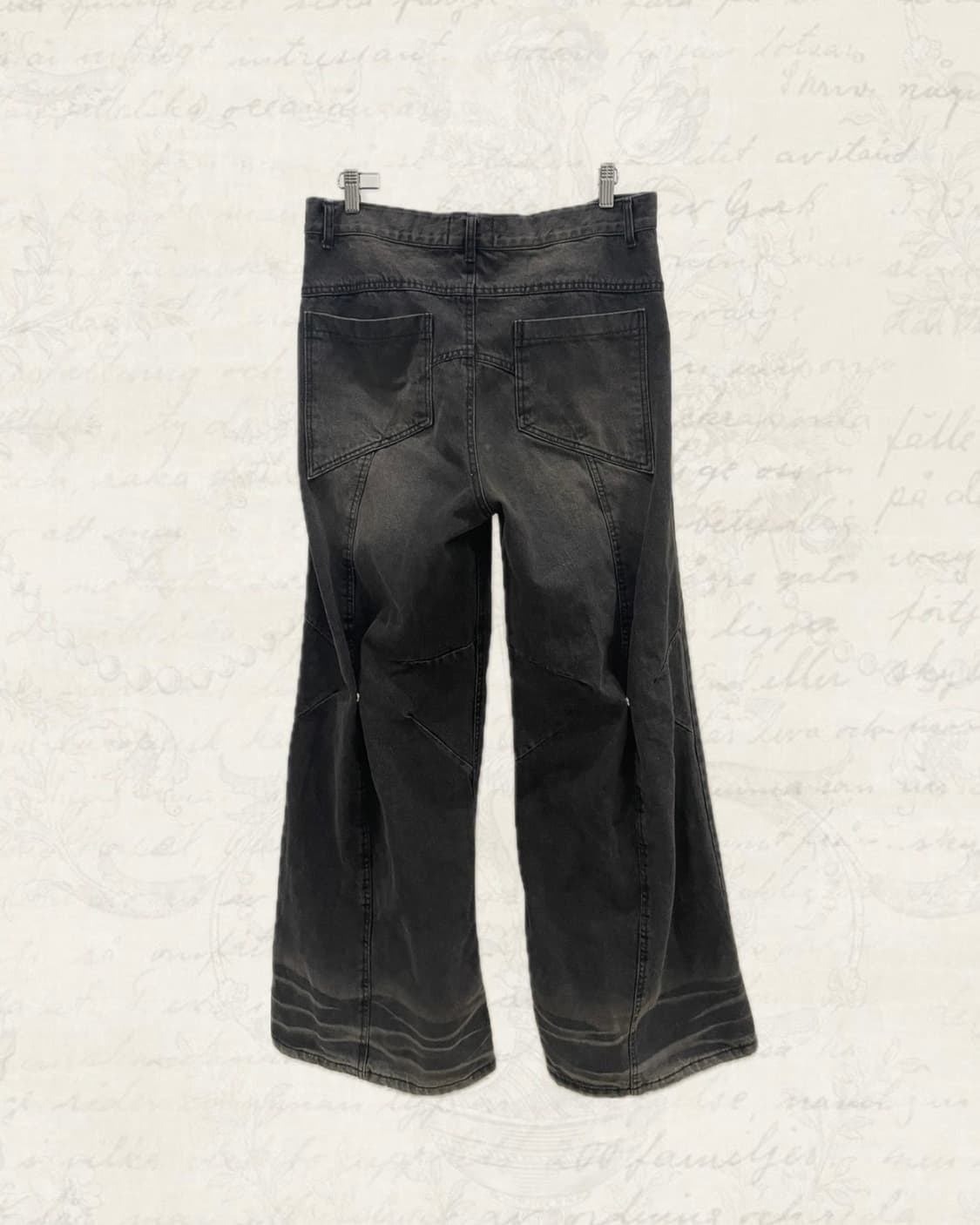 워싱 스냅 부츠컷 와이드팬츠 남녀공용 새상품 상품이미지7