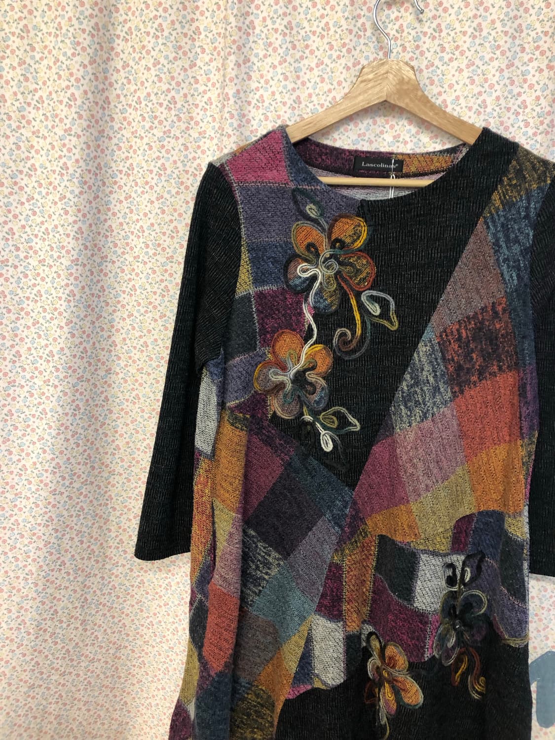 floral patch knit dress 상품이미지2