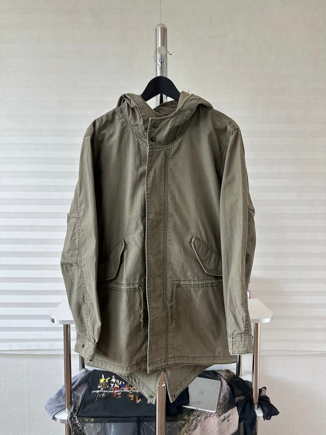 BEAMS Olive Fishtail Military Parka 상품이미지1