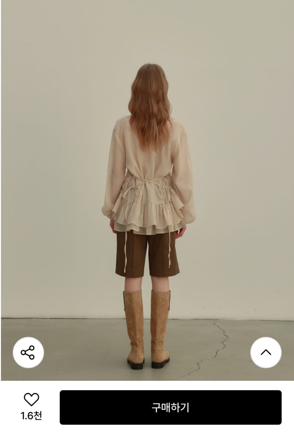 아우로 FRILL BLOUSE SET-UP [ BEIGE ] 상품이미지5