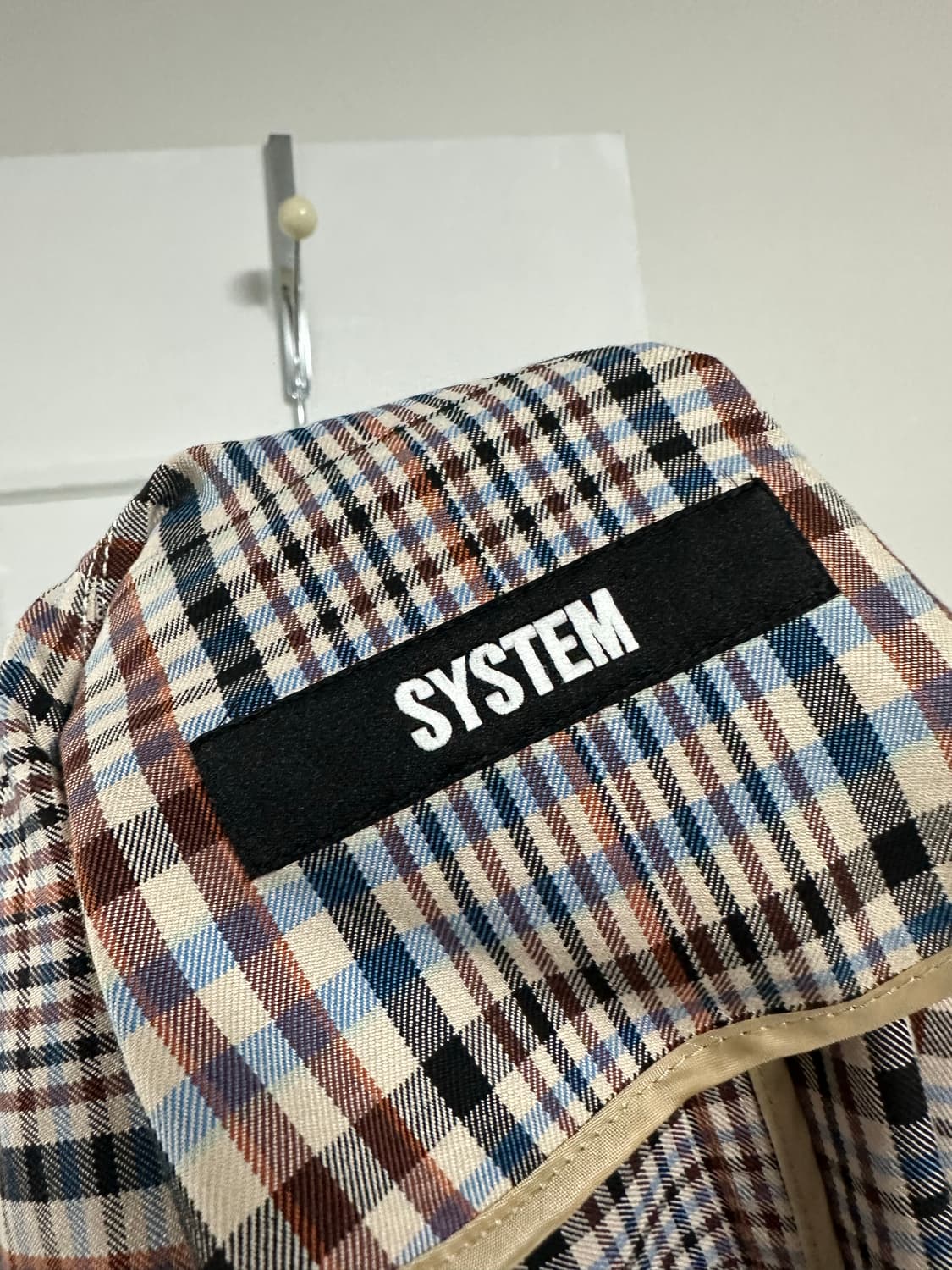 시스템옴므 체크 싱글코트 상품이미지3