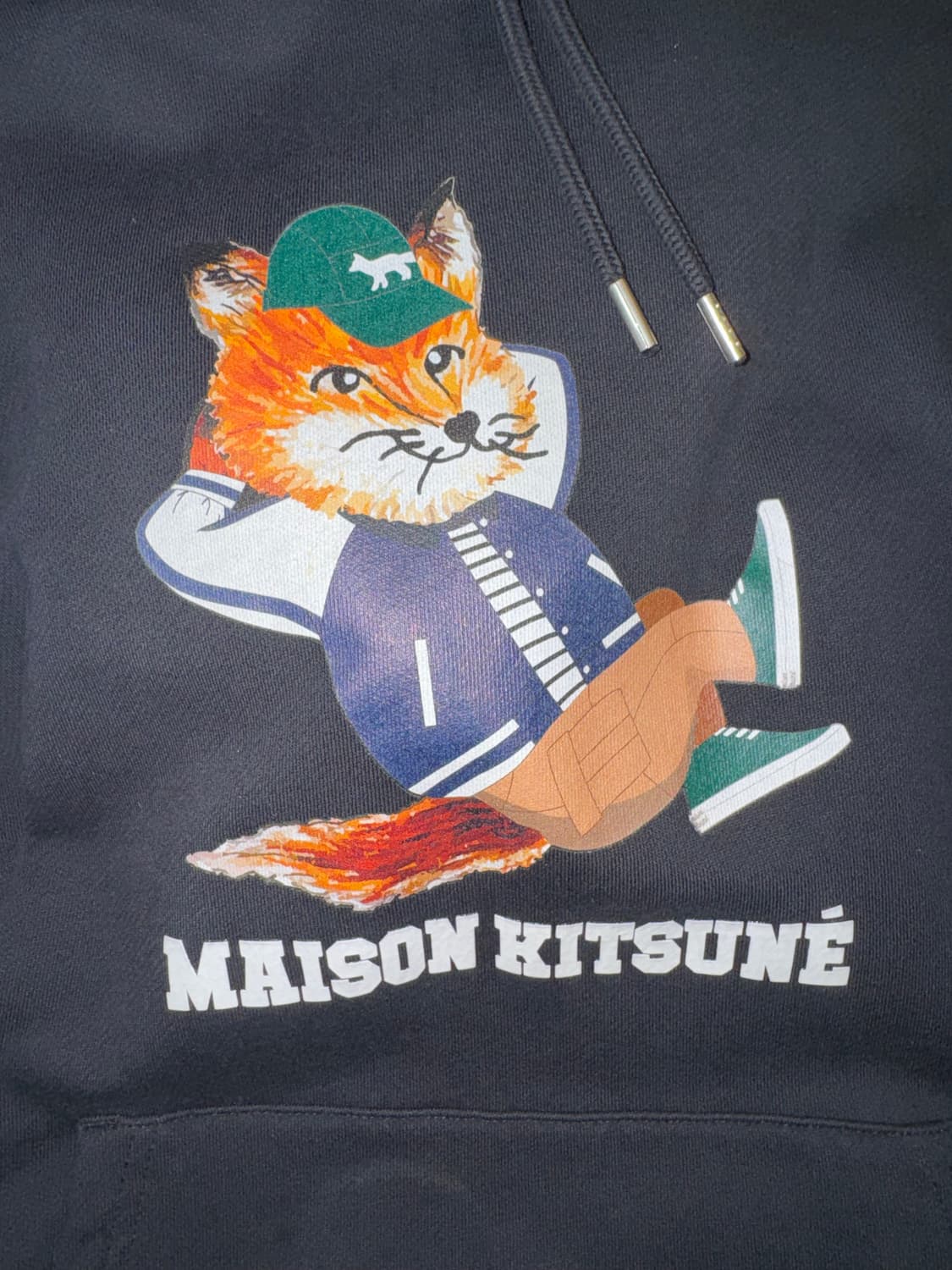 메종키츠네 드레스드 폭스 릴렉스드 후드 블랙 M 상품이미지3