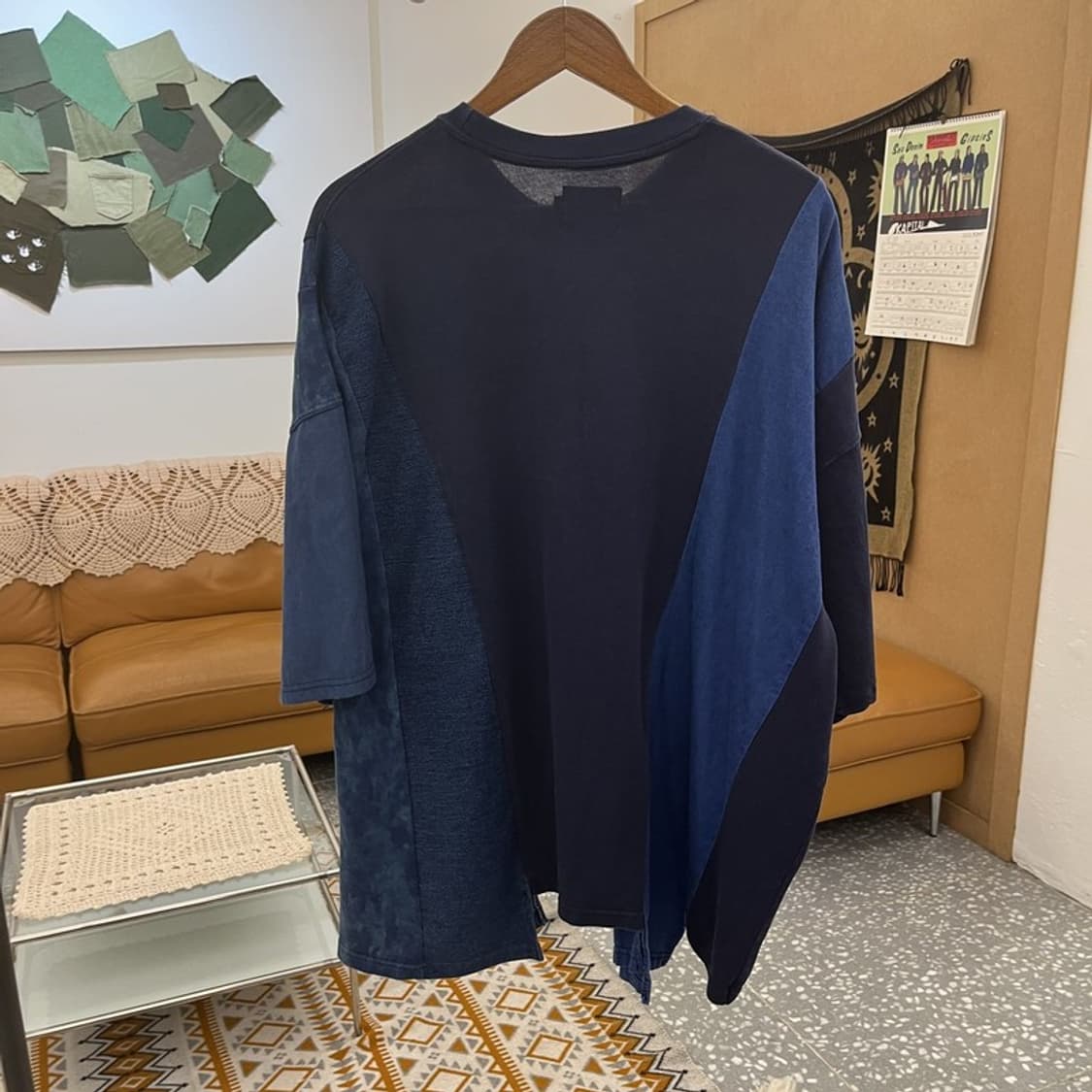 아조바이아조 스트릿 펑크 언발 패치워크 반팔티 115 C10975 상품이미지4