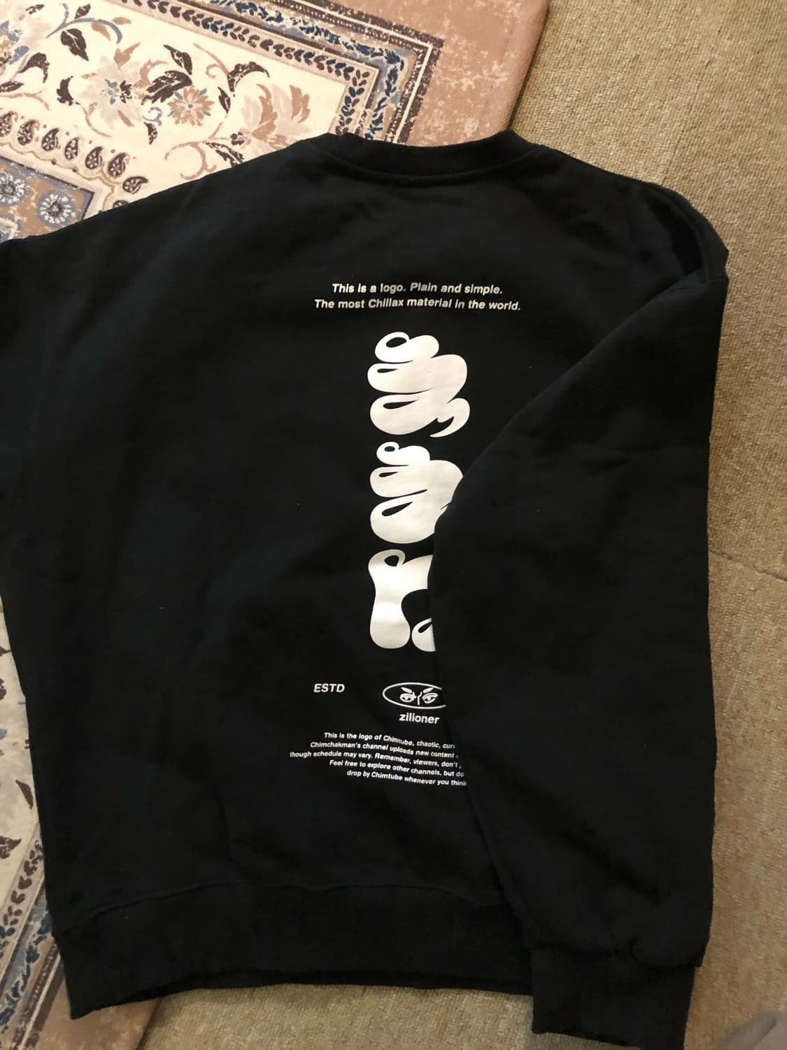 침착맨 굿즈 ㅊㅊㅁ 크롭 맨투맨  상품이미지4