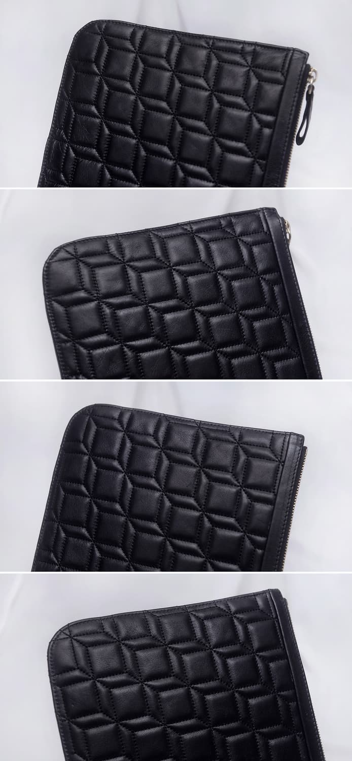 피에르하디 (PIERRE HARDY) 퀼팅 큐브 나파레더 카프스킨 클러치 상품이미지6