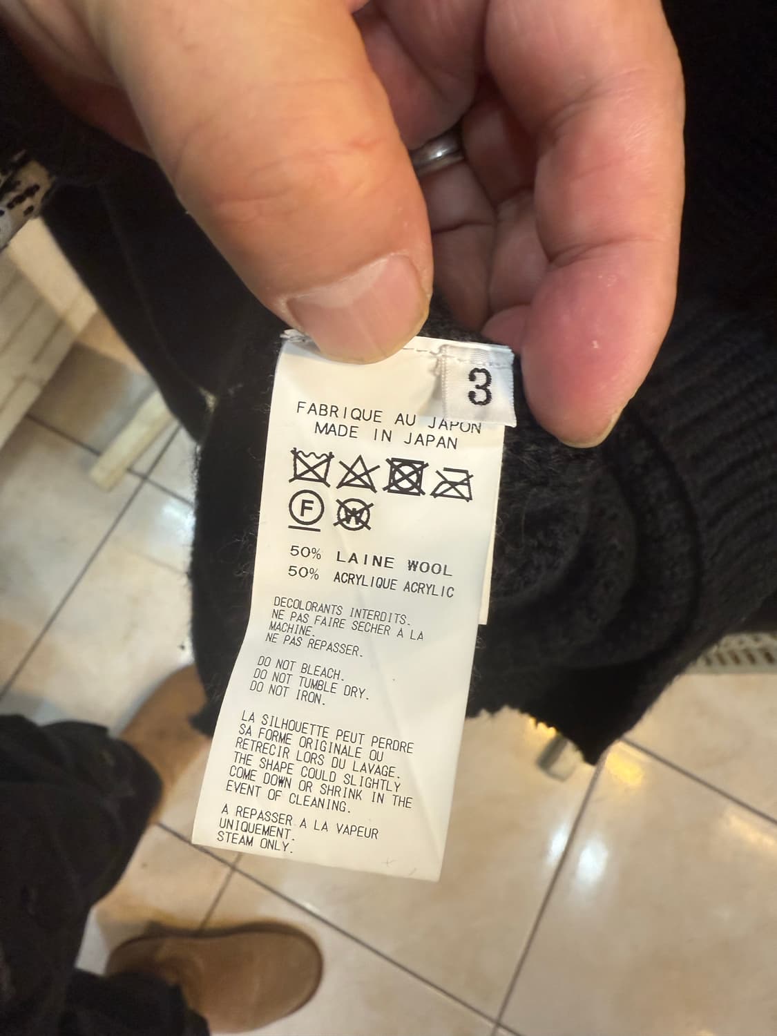 3/100 정품 요지야마모토 롱슬리브 니트 팝니다 상품이미지3