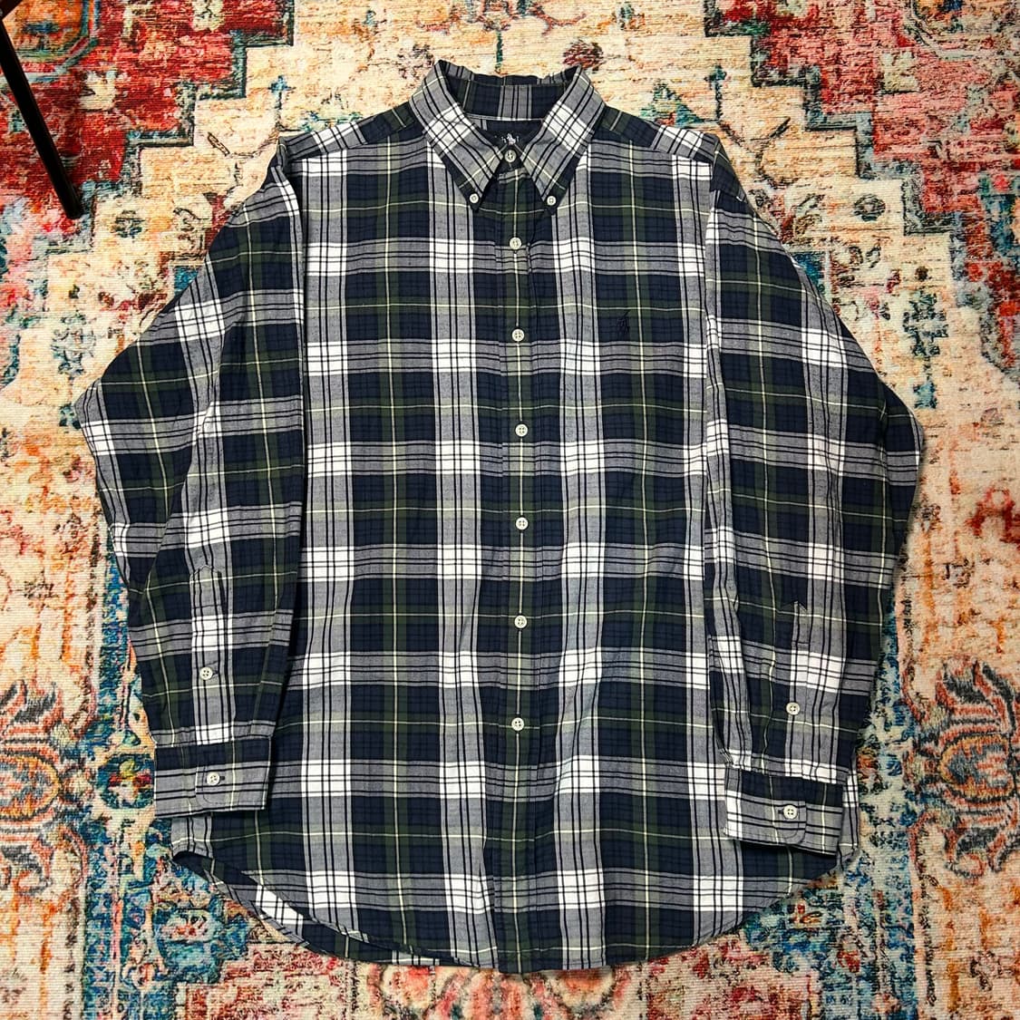 [XL] 90s 폴로 랄프로렌 블레어 핏 체크셔츠 상품이미지1