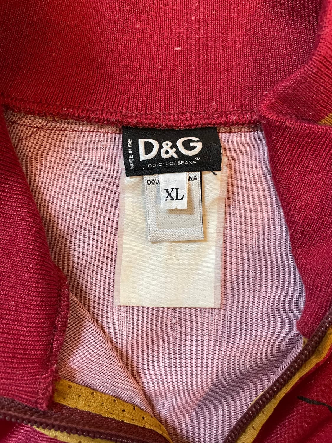 돌체앤가바나 프린팅 크롭 트랙탑 자켓 버건디 상품이미지5