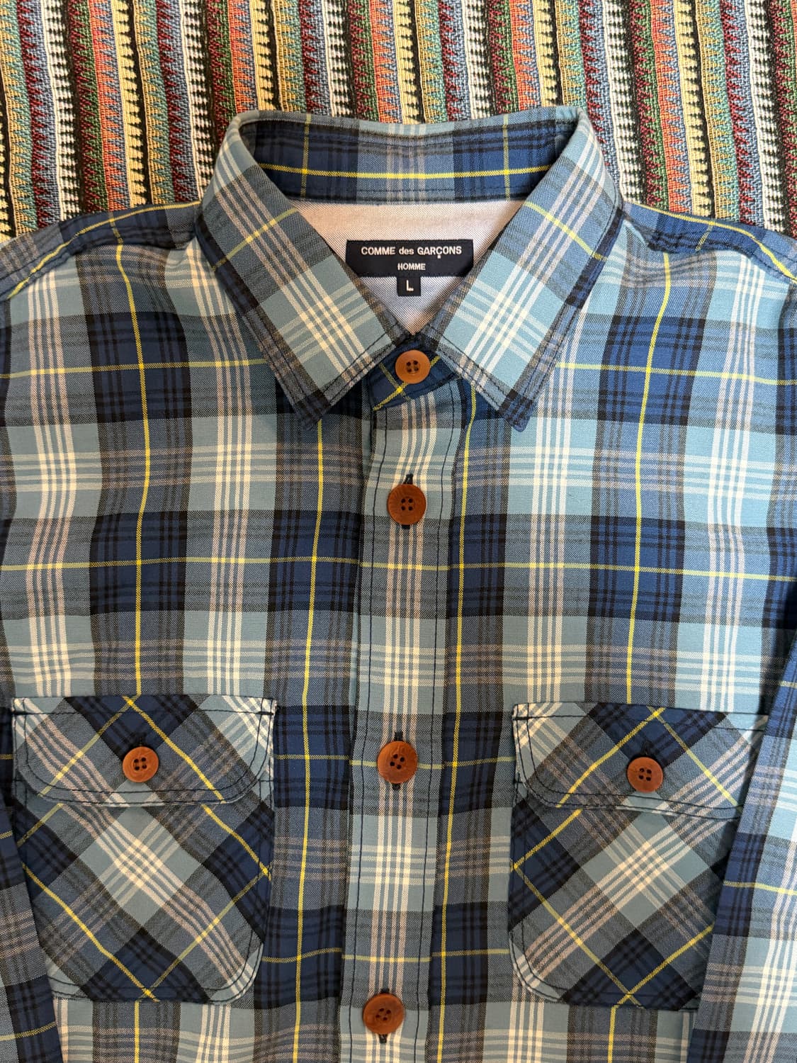 꼼데가르송 옴므 체크셔츠 L 상품이미지1