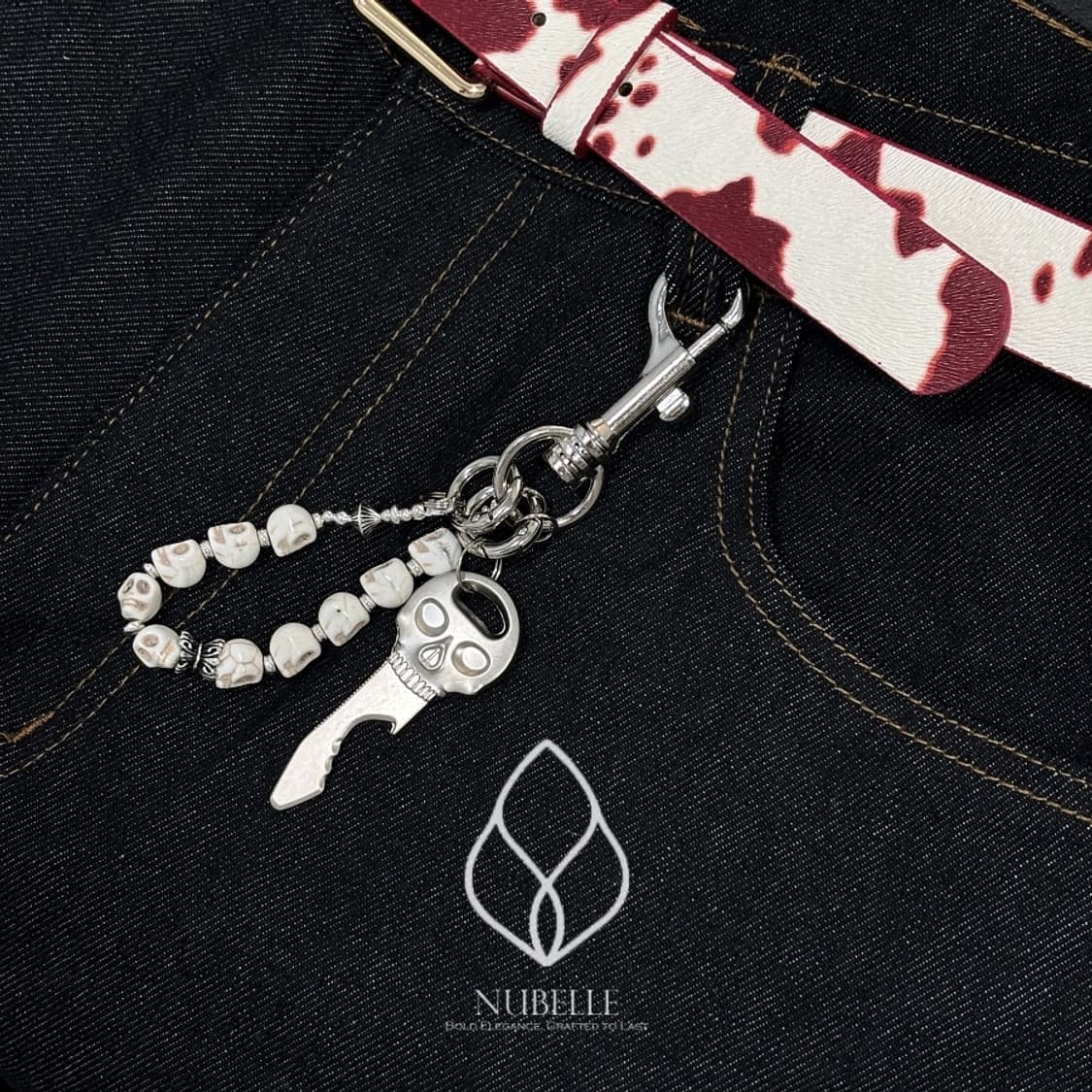 🌗 Skull ring keyring / 빈티지 스컬 키링 열쇠고리 상품이미지2