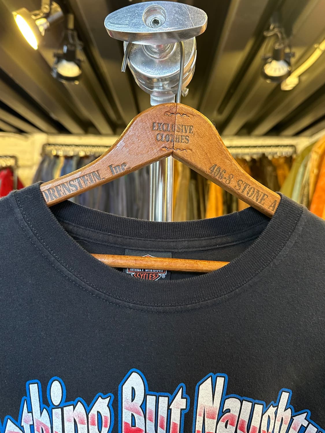 할리데이비슨 핀업걸 프린팅 롱슬리브 티셔츠 상품이미지3