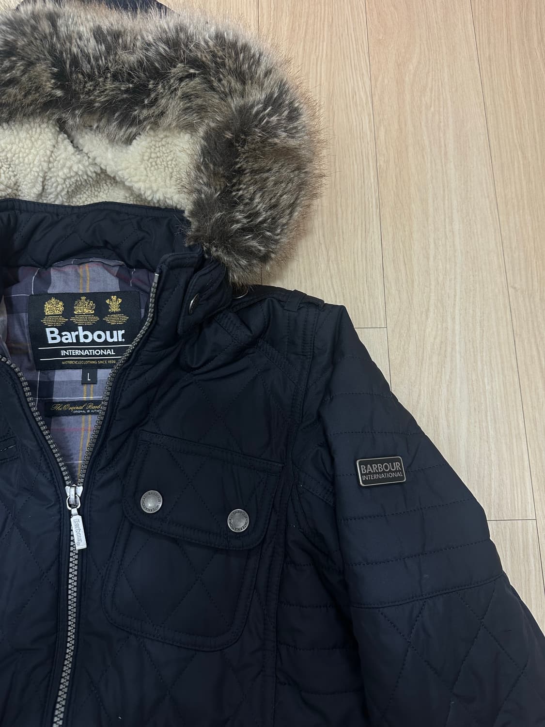 바버 모자 탈부착 퀄팅 헌팅자켓 s  상품이미지2