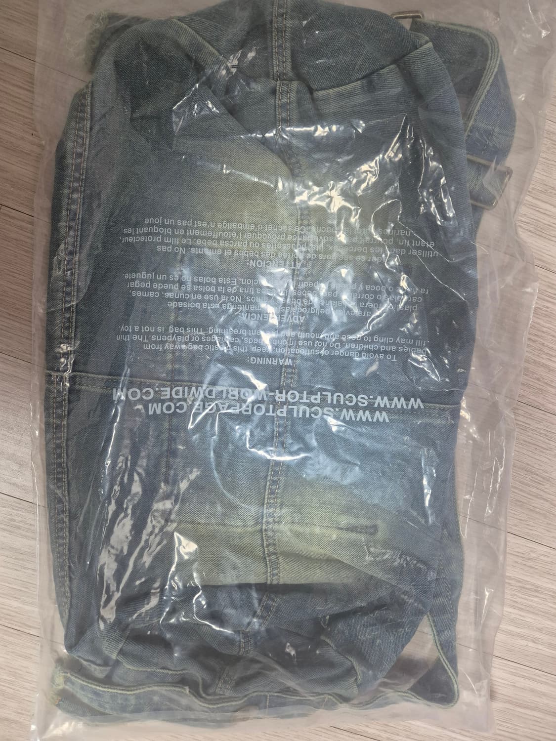 새상품 스컬프터 빈티지 데님 더플백 미드블루 상품이미지4