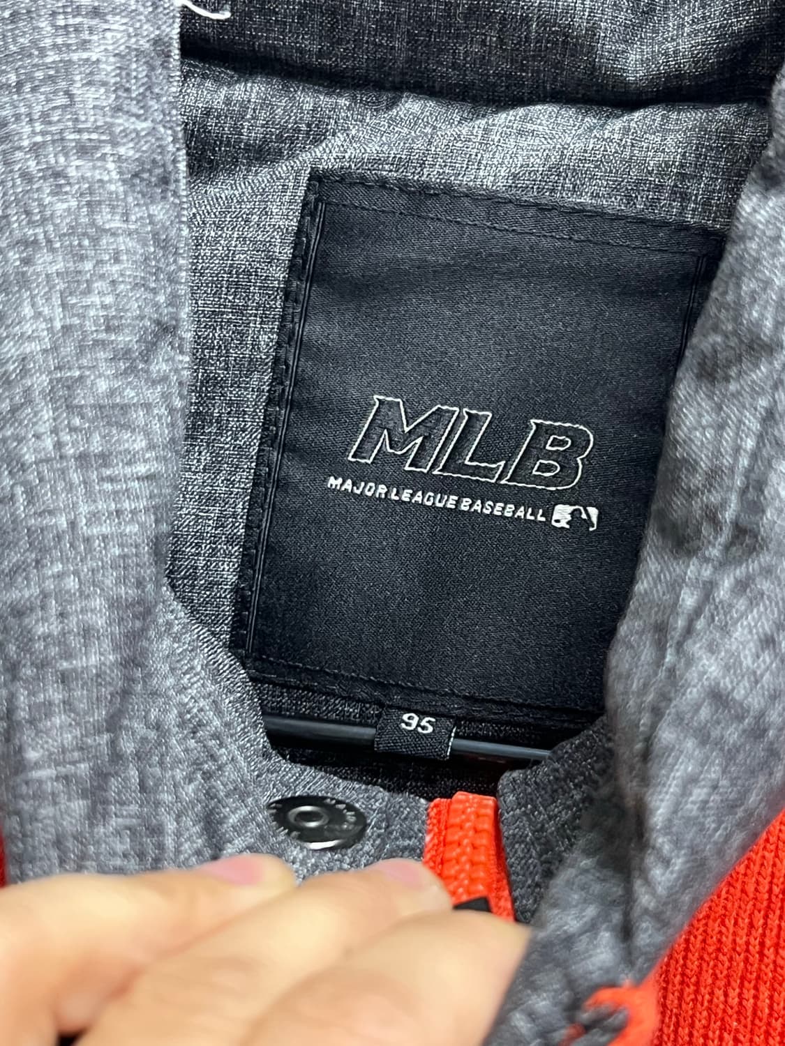 (95) MLB LA다저스 니트 조끼 솜 패딩 자켓 오렌지 상품이미지4