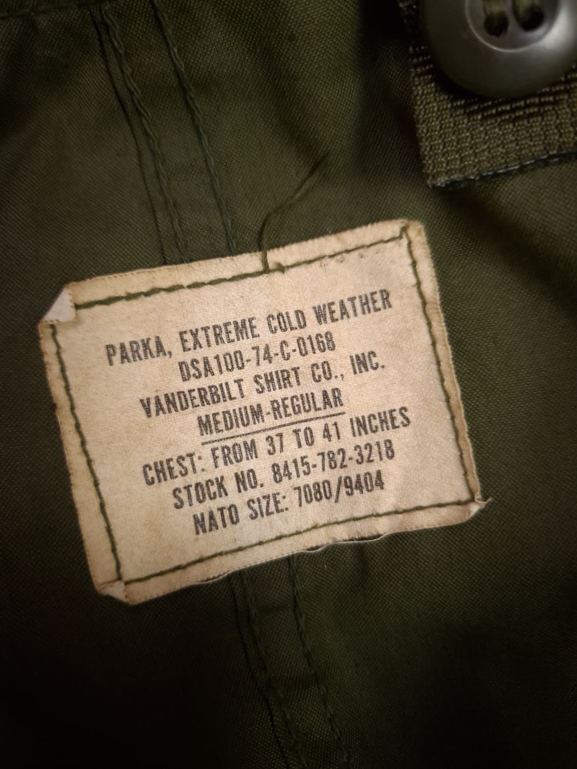 오리지날 미군 M-65 개파카 미듐사이즈 풀셋트 상품이미지7