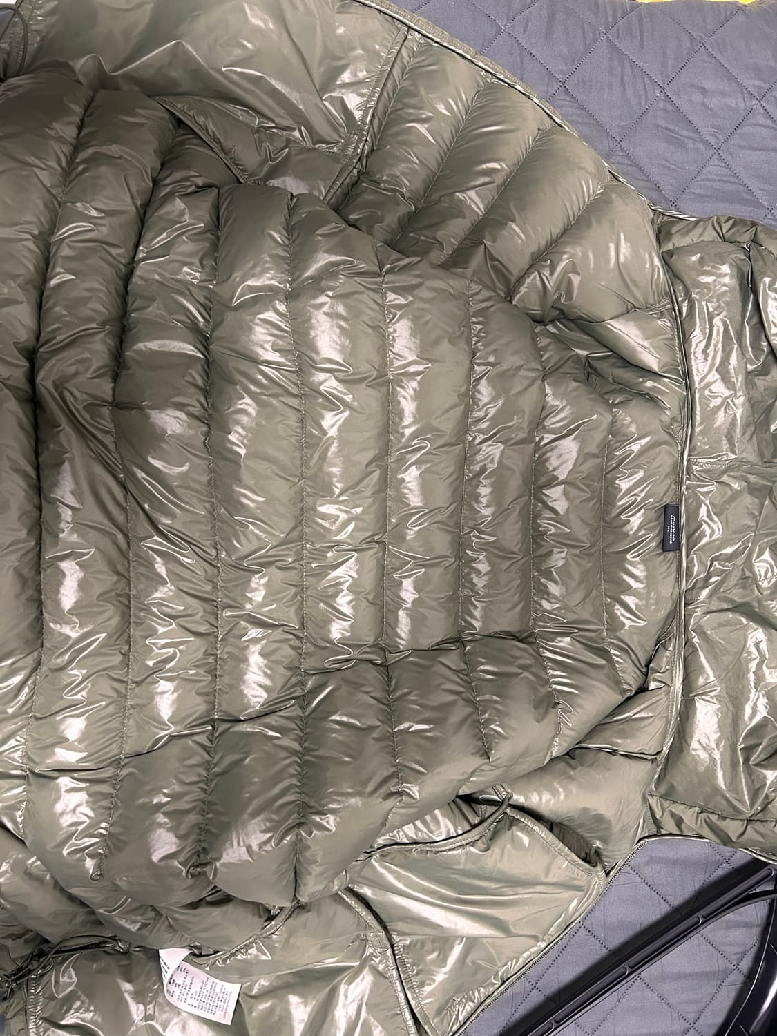 무신사 스탠다드 시티 레저 후드 라이트 다운 자켓 카키 상품이미지4