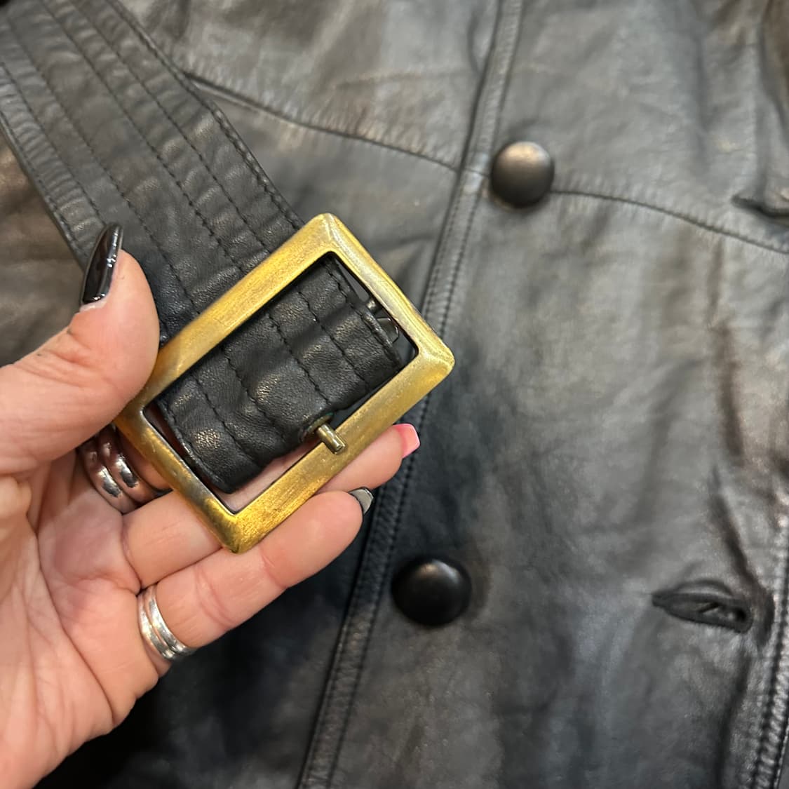 SONCEUR Daiya 소가죽 트렌치 코트 자켓M-L 상품이미지7