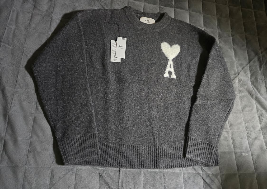 아미 알파카 크루넥 스웨터 인타르시아 니트
그레이 XL 상품이미지3