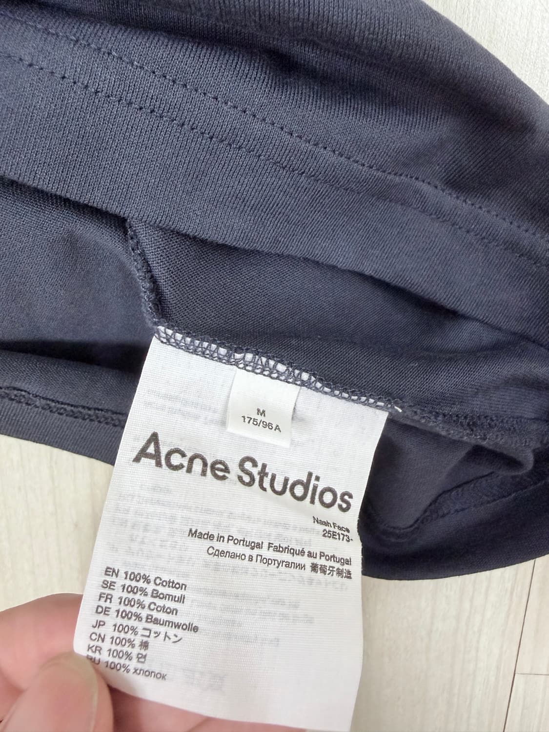 Acne Studios페이스 로고 반팔 티셔츠 네이비, 아크네 m사이즈 상품이미지3