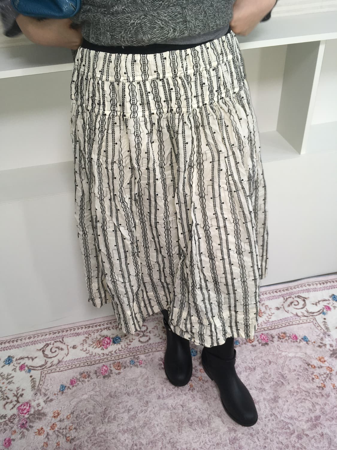 jpn vintage unique pattern long skirt 상품이미지4
