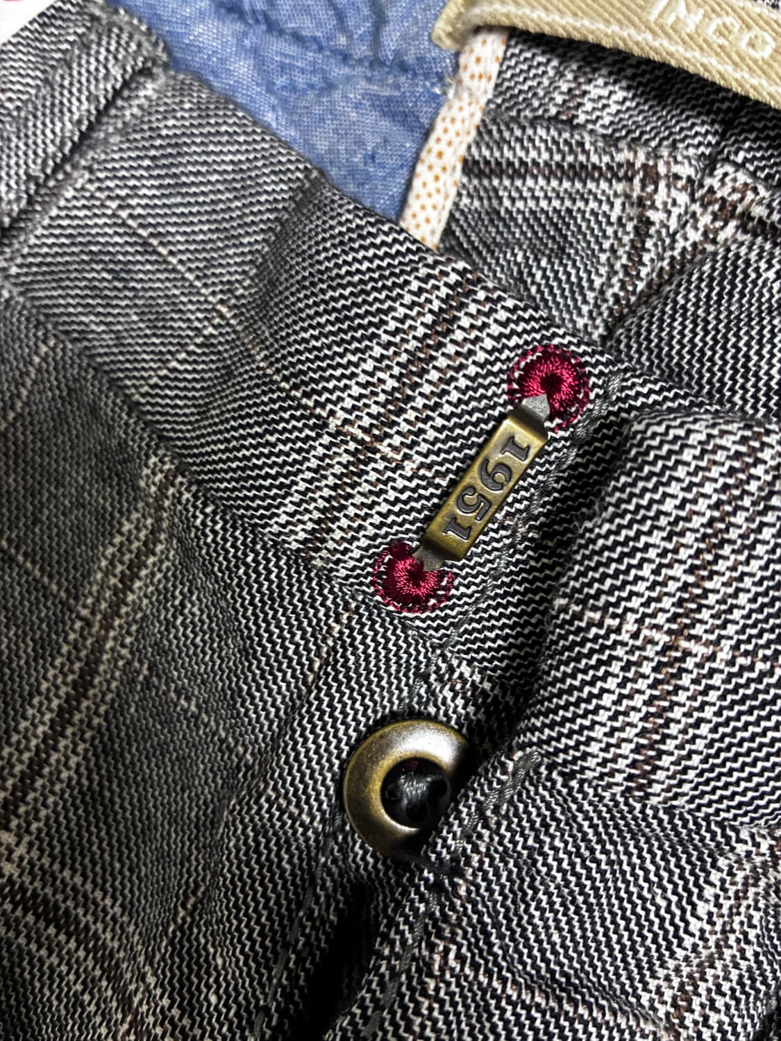 인코텍스 슬림핏 체크팬츠 상품이미지5