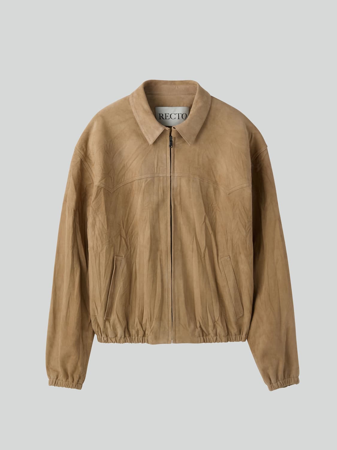 렉토 RECTO 스웨이드 헤링턴 자켓 점퍼 베이지 상품이미지5