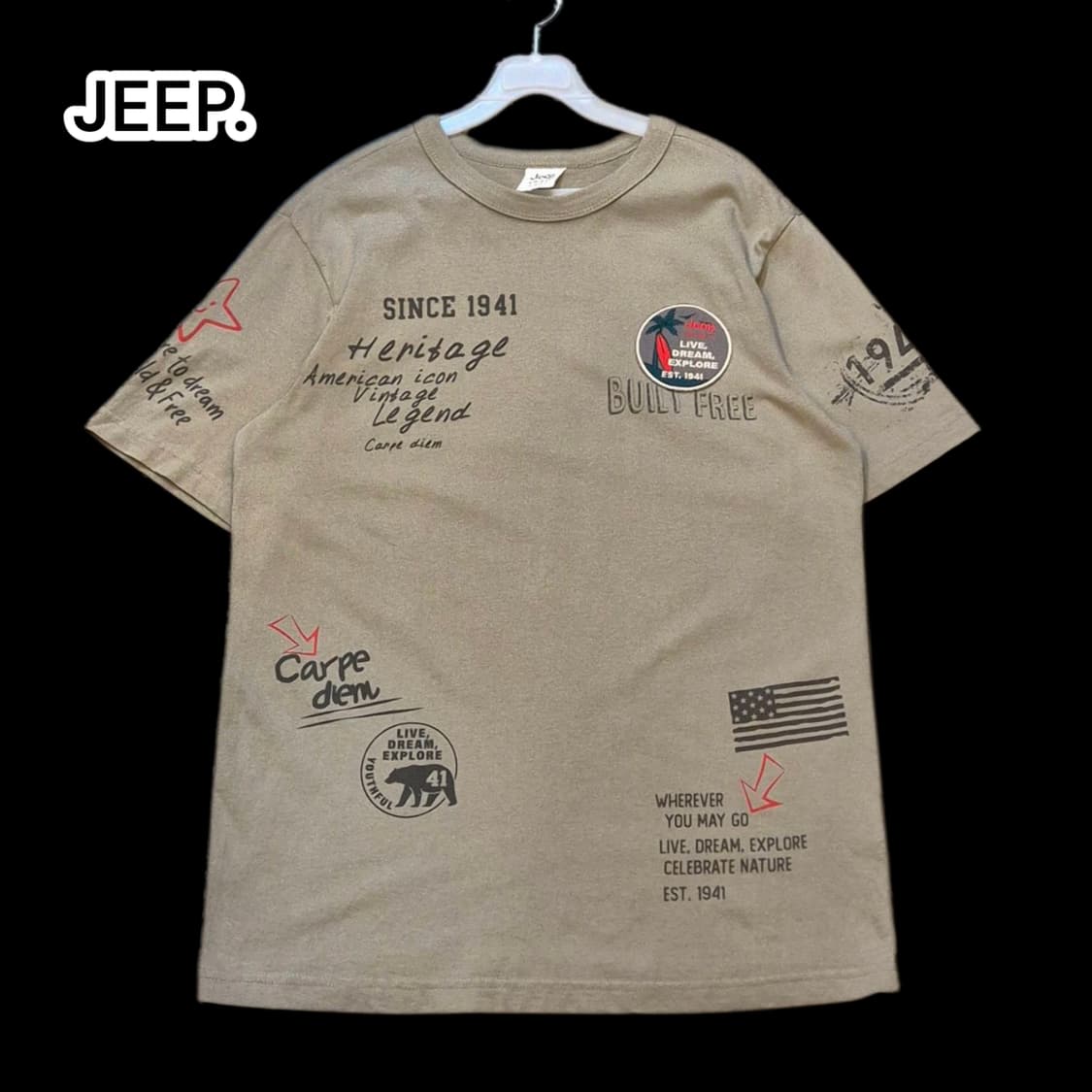 (M)JEEP. 카키 반팔티셔츠  상품이미지1
