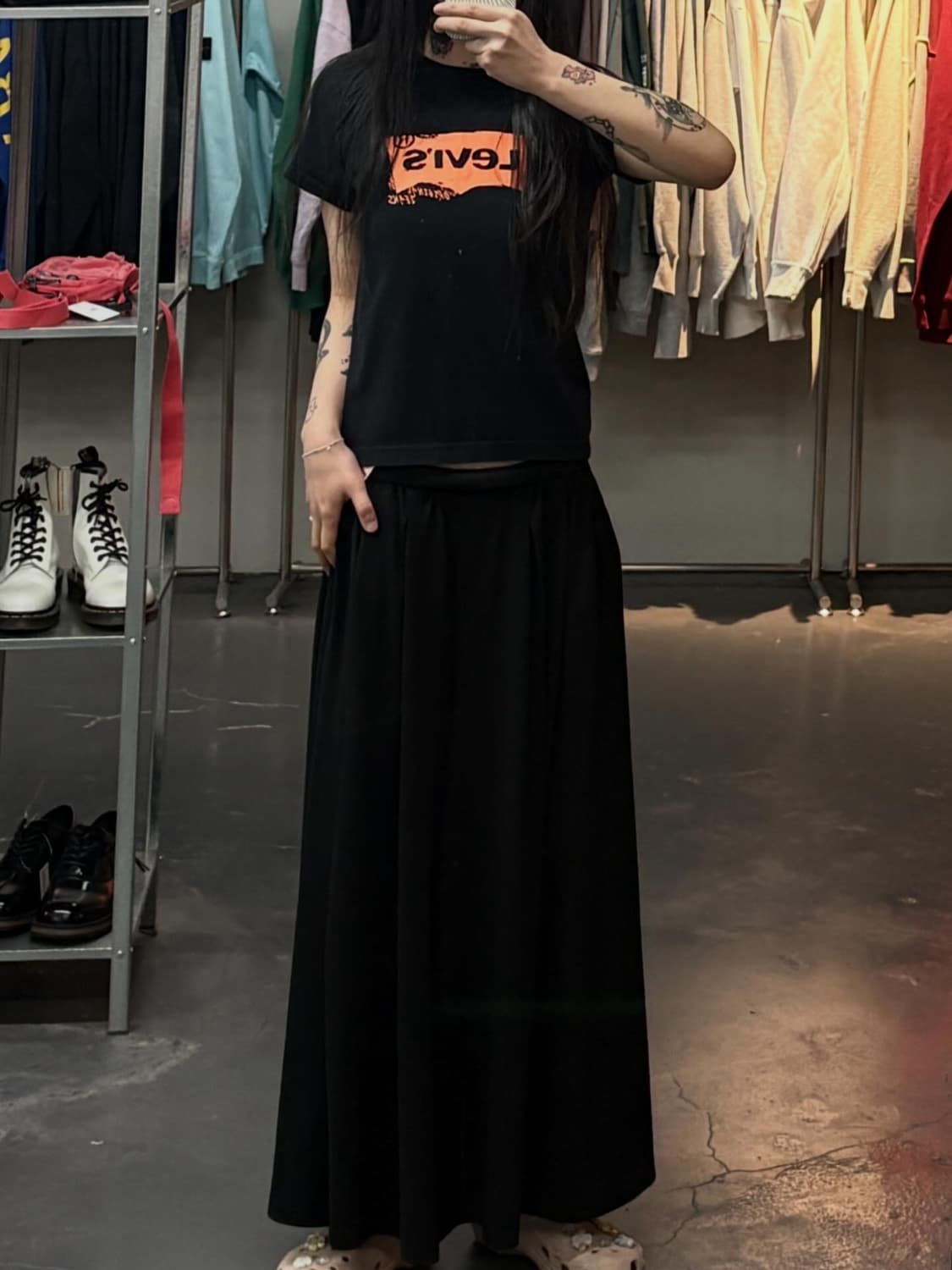 리바이스 블랙오렌지 그래픽 반팔 A3824 상품이미지1