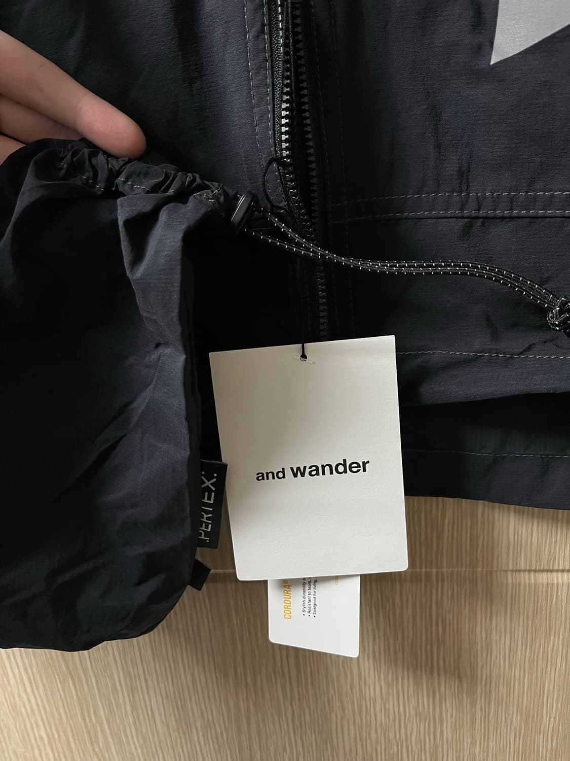 앤드원더 PERTEX wind jacket black wm 사이즈 상품이미지3