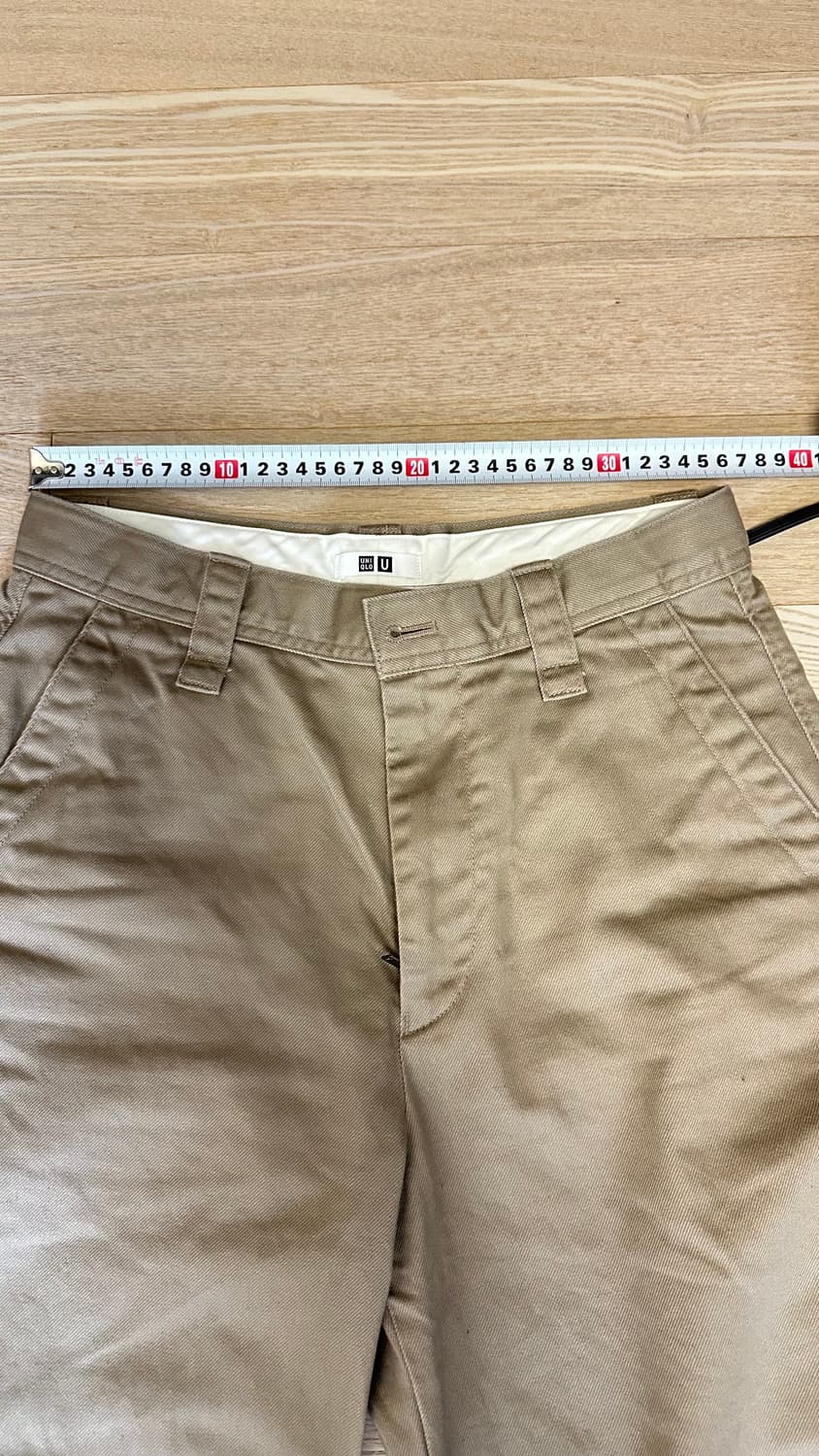 유니클로U 와이드핏치노팬츠 베이지 73(28) 상품이미지6