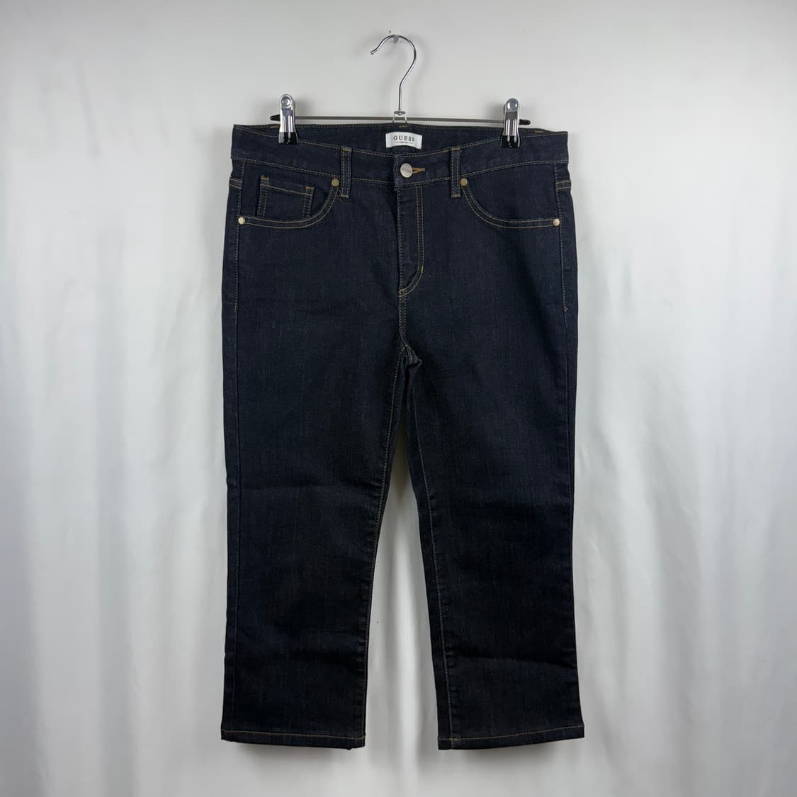 (30) 게스 크롭 진청 데님 팬츠 상품이미지2