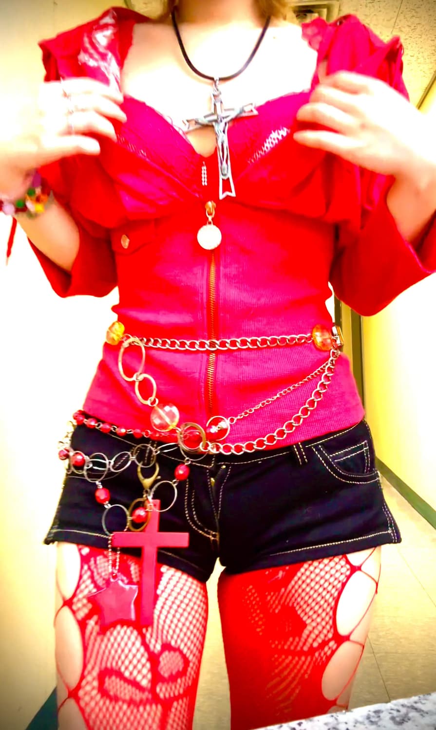 갸루 사이드 디테일 로우라이즈 쇼츠 상품이미지3