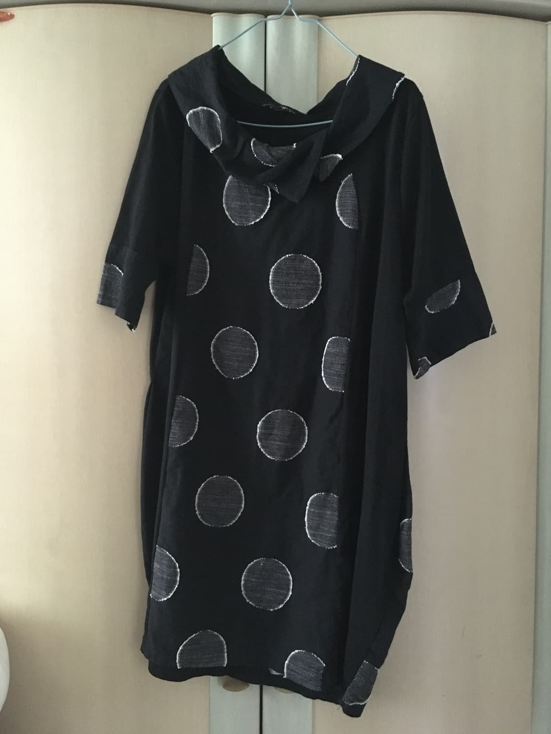 빈티지 도트 레이어드 베스트 원피스 하구미 모리걸 아오이유우 상품이미지1