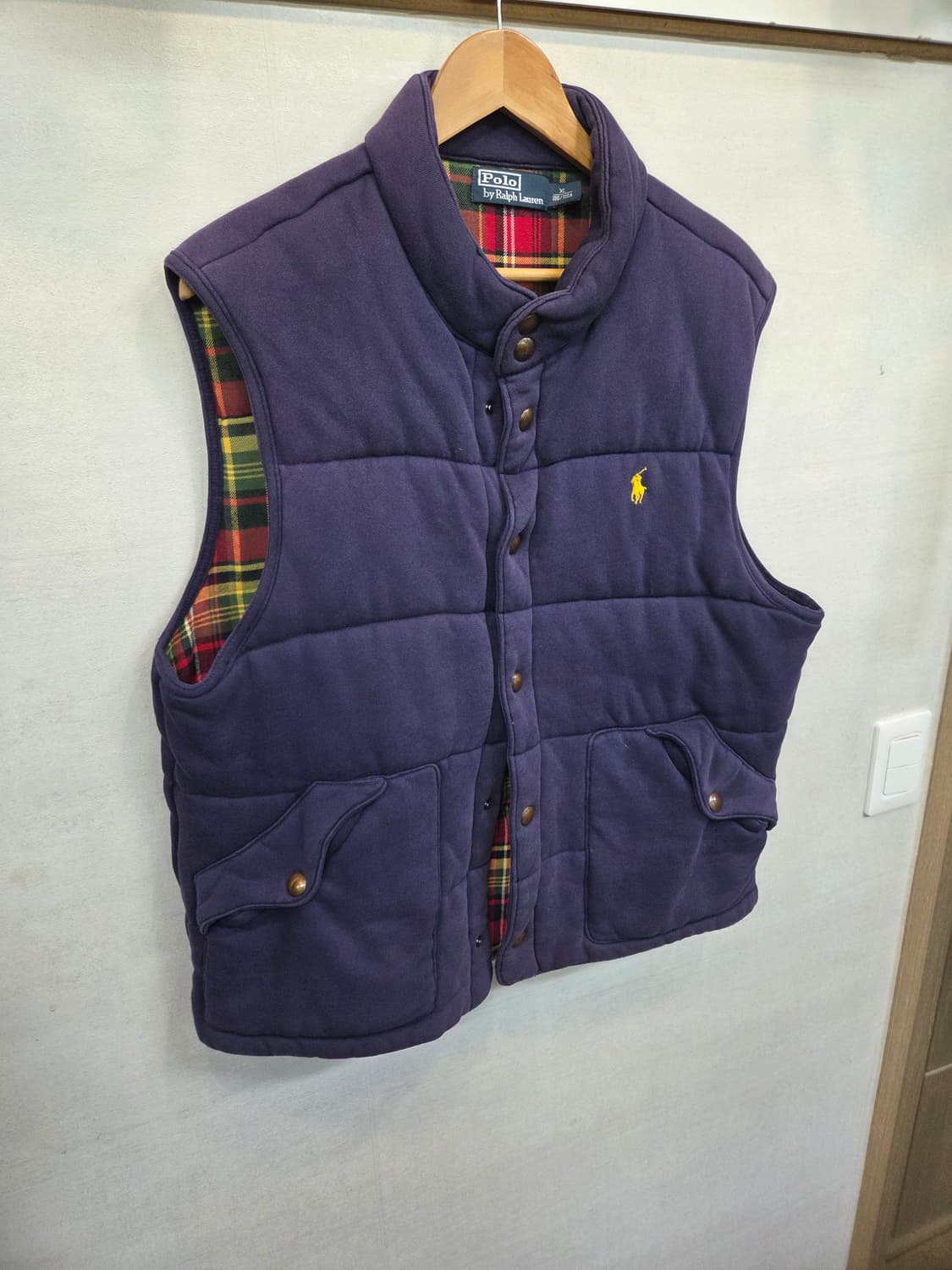 폴로랄프로렌 빈티지 패딩조끼 퍼플 xl 상품이미지5