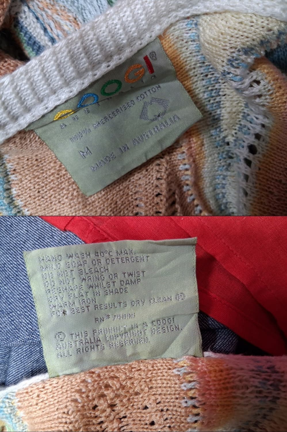 일본수입 COOGI 쿠지 케이블 면니트조끼 가디건 넉넉66까지 77크기
 상품이미지9