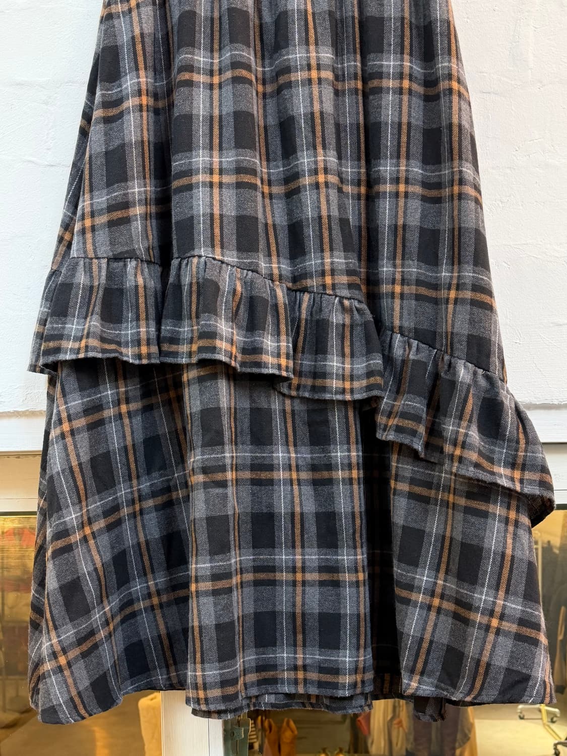 Niko and 니코 앤드 코튼 혼방 체크프릴 롱 스커트 F 상품이미지3