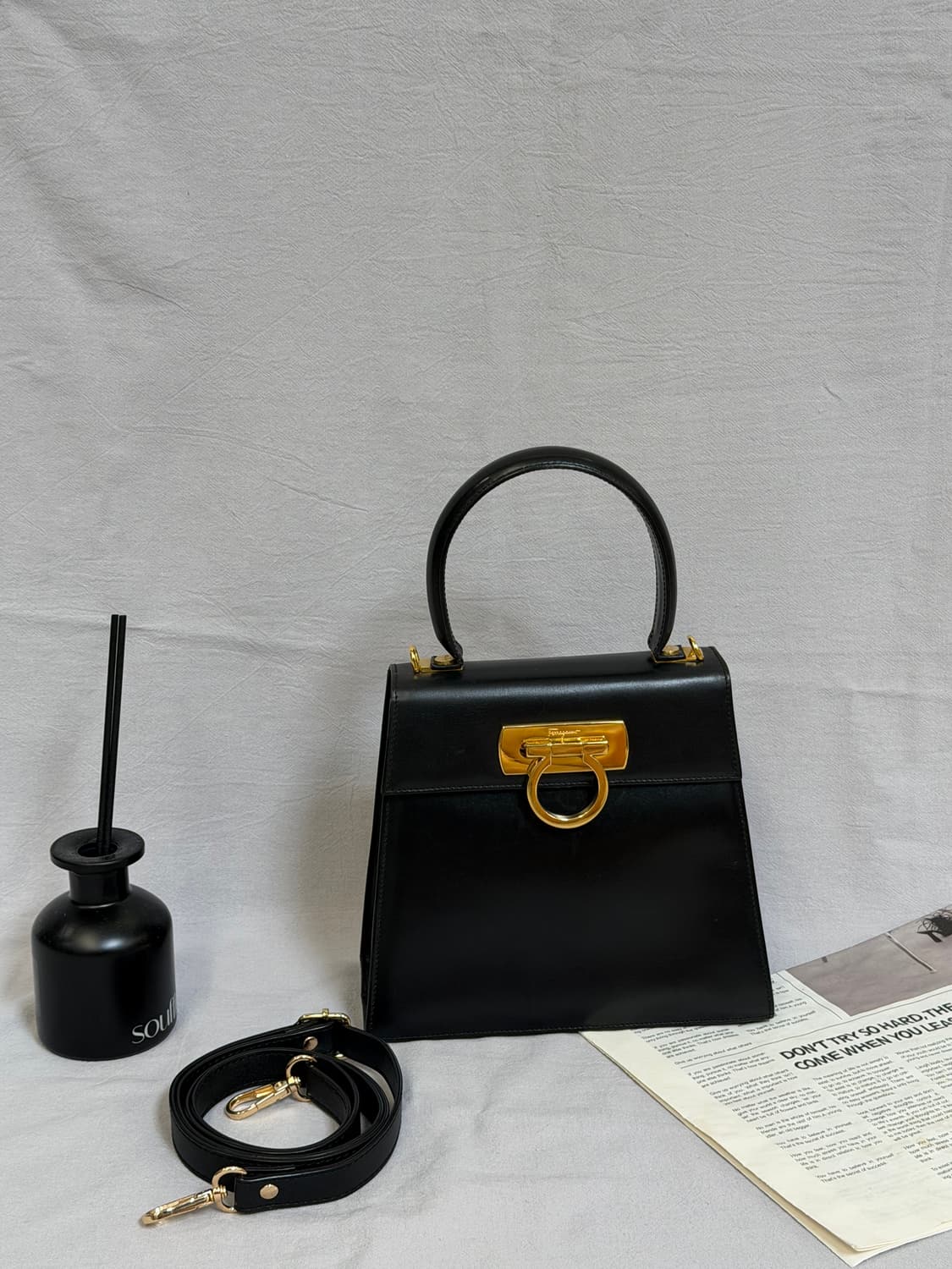 페라가모 켈리백 금장 간치니 토트백 탑핸들 크로스백 차정원백 김 상품이미지8