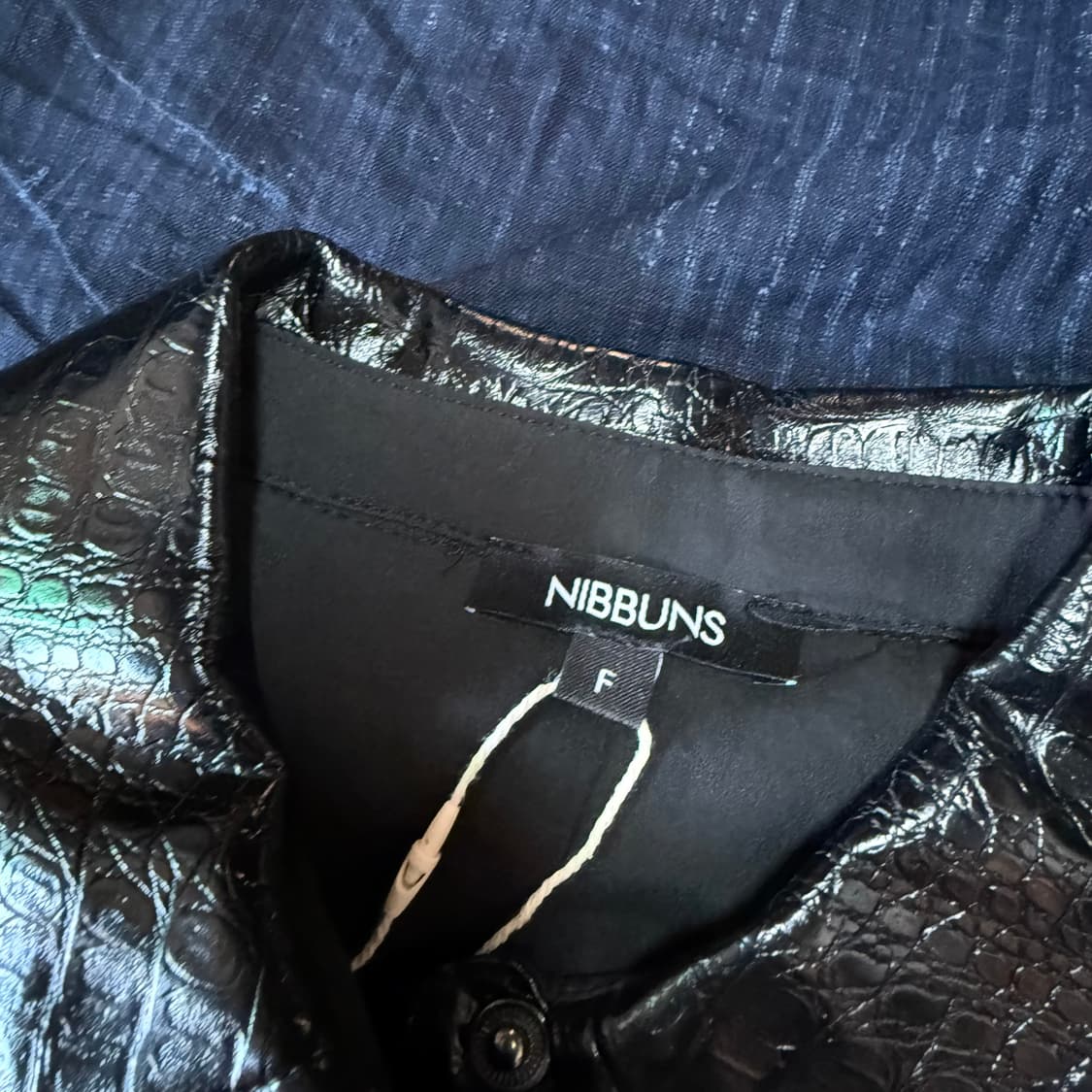 니쁜스 벨벳 트위드 & 레더 원피스 F 상품이미지4