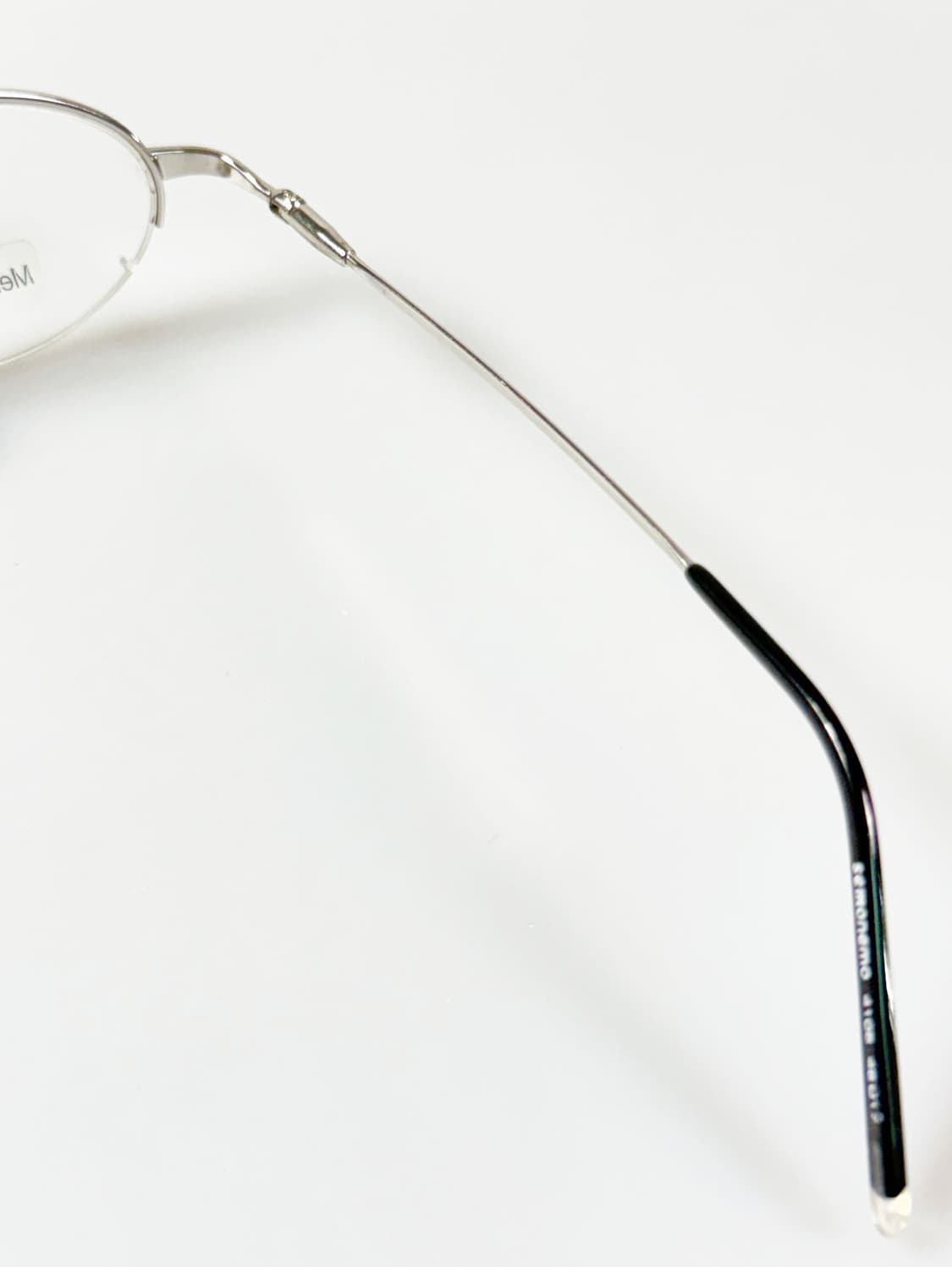 SEMONEMO 실버 메탈 티타늄 오벌 반무테 빈티지 안경 상품이미지6