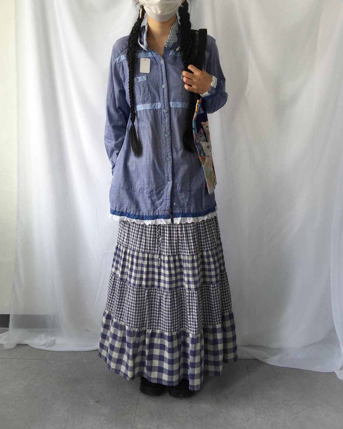Check pattern layer skirt 상품이미지6