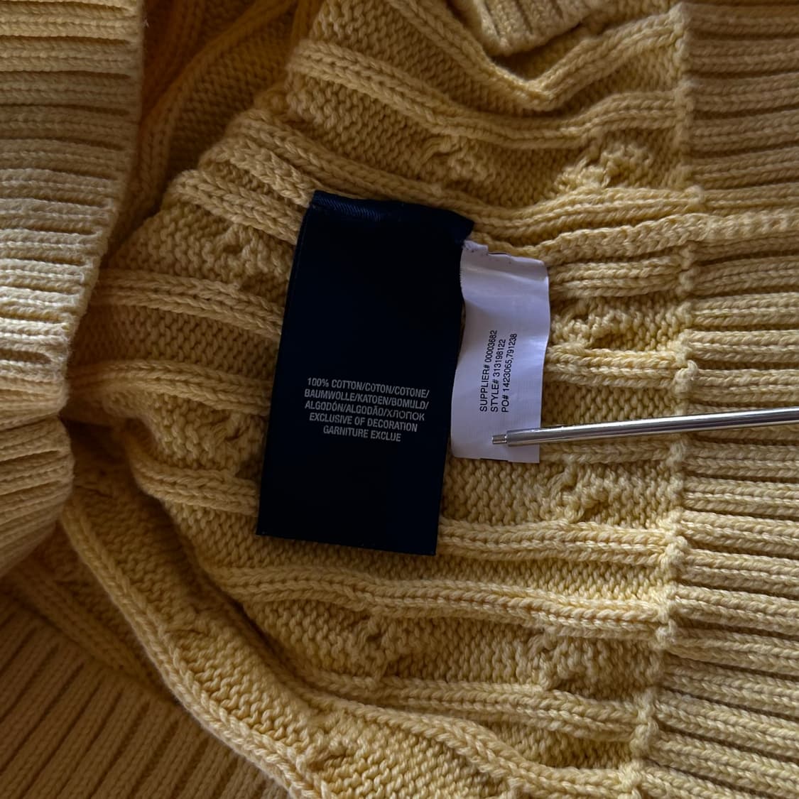 [XS]폴로 랄프로렌 꽈배기 니트 스웨터 옐로우 상품이미지7